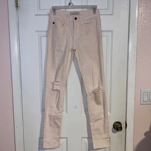 Kancan light pink jean. Slightly distressed.Skinny